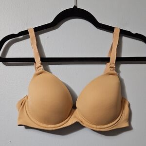 Soma Nursing Women's Tan Underwire Seamless Padded Bra Size 34C